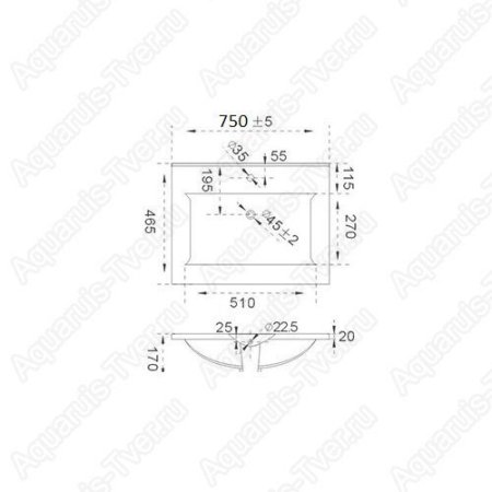 Раковина CeramaLux JY-807-75 76см встраиваемая сверху