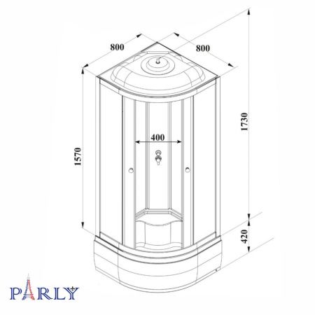  Душевая кабина Parly Bett 821 80x80