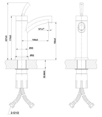 Смеситель Lemark Element для раковины