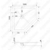 Душевой поддон RGW ST/T-0100G 100x100