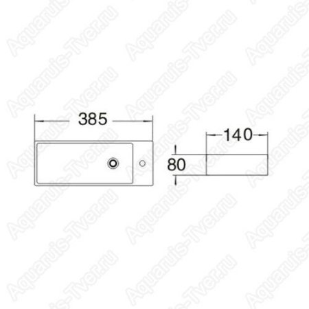 Раковина CeramaLux 9048FR 38см (L)