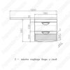 Тумба Style Line Жасмин 2 120 (L) с раковиной Estet ЛС-00000577+СС-00000367