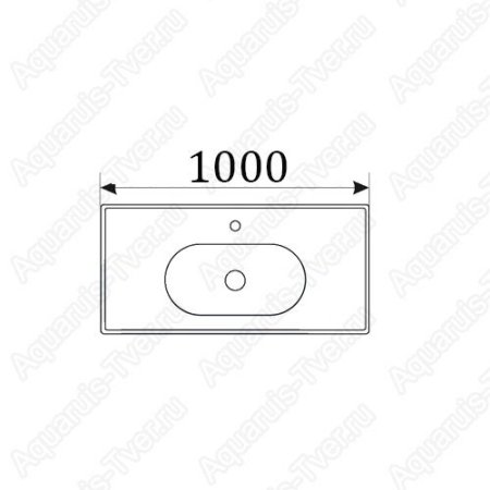 Раковина CeramaLux NY J843-100 100см встраиваемая сверху