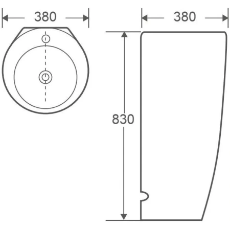 Раковина WeltWasser Leerbach 3838 MT-BL 38см 10000013333