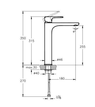 Смеситель Vitra Root Round для раковины A42707EXP