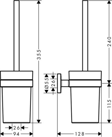 Ершик настенный Hansgrohe Logis Universal 41722000