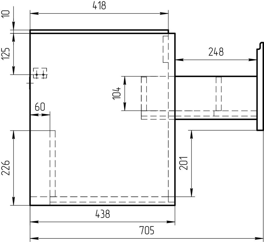 Тумба Cersanit Louna 80 белый глянец/дерево с раковиной Como 80