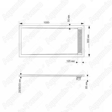 Душевой поддон RGW STМ-109W 100x90