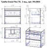 Тумба с раковиной Dreja Eco Grace Plus 70 99.0905 белый глянец