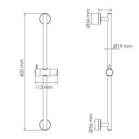 Штанга для душа WasserKRAFT A317 60см