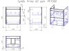 Тумба с раковиной Dreja Prime 60 99.9300 белый глянец