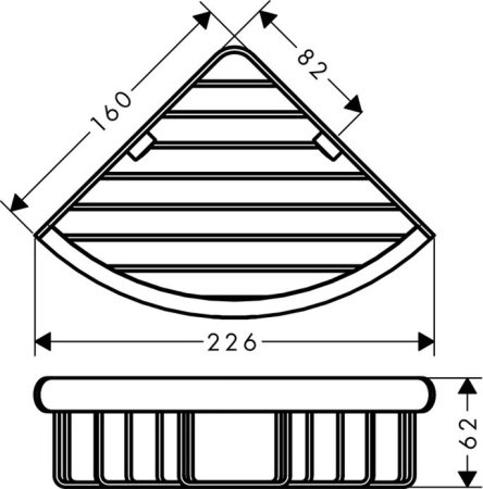 Полка Hansgrohe Logis Universal угловая 41710000