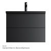 Тумба с раковиной Am.Pm Gem 75 черный матовый M90FHX07522BM