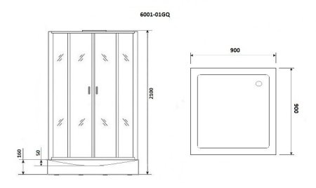 Душевая кабина Niagara NG-6001-01GQ