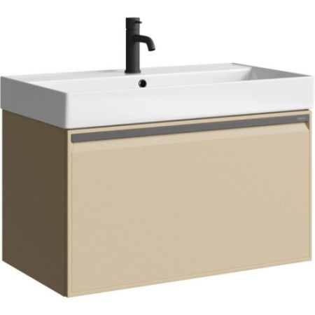 Тумба с раковиной Aqwella Pure 80см капучино светлый PUR0108KS