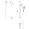 Смеситель для ванны Lemark Bronx (графит) LM3744GM