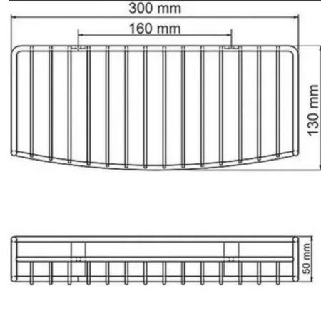 Полка WasserKRAFT K-141122 двойная