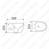 Биде подвесное CeramaLux NS-5370