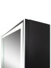 Шкаф-зеркало Continent Mirror Box black Led 100см МВК051