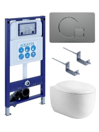 Инсталляция Aquatek с унитазом Aquatek Альтаир SET AQUATEK АЛЬТАИР cm-070 4в1
