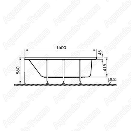 Акриловая ванна Vitra Neon 160x70