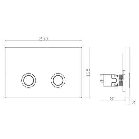 Клавиша смыва Point Венера PN44071WC