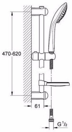 Душевой гарнитур Grohe Euphoria 60см 27232001
