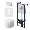 Инсталляция Am.Pm Sense c унитазом FlashClean с микролифтом, кнопка хром IS70131.741701