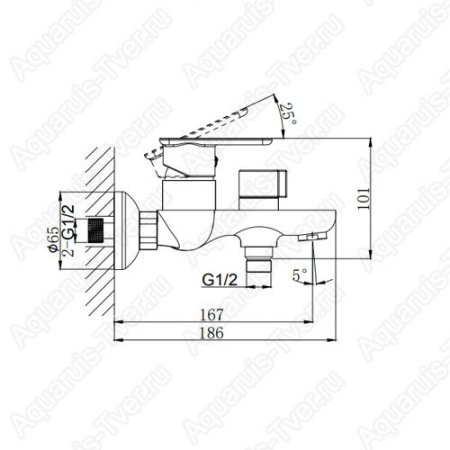 Смеситель Rush Bruny для ванны BR4335-44