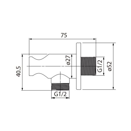 Шланговое подключение Iddis с держателем для душа 001SB01i62