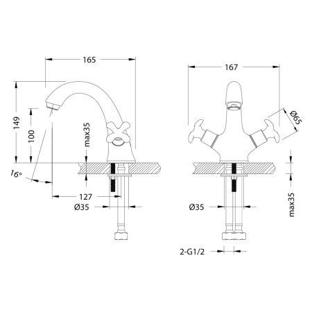 Смеситель Lemark Flora LM0106C для раковины