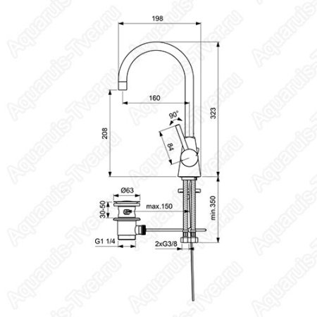 Смеситель Ideal Standard Ceraline для раковины (высокий) BC195AA