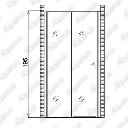 Душевая дверь в проем Esbano ES-100DK 100x195 ESDN100DK