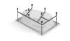 Каркас для ванны Cersanit Joanna 160х95