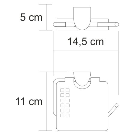 Держатель т/б WasserKRAFT Kammel K-8325 с крышкой