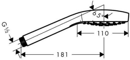 Ручная лейка Hansgrohe Croma Select E 11см 26812400