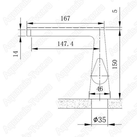 Смеситель для раковины Black & White U7320