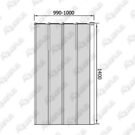 Шторка на ванну WeltWasser 100ZA4-100см 10000002760