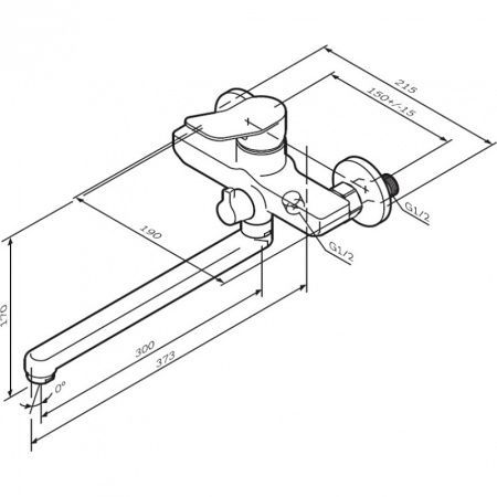 Смеситель для ванны Am.Pm X-Joy F85A90000