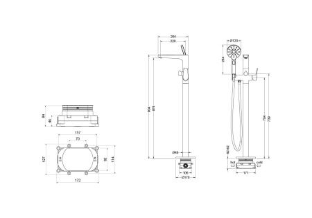 Смеситель Aquatek Бетта для ванны AQ1145CR