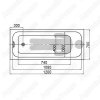 Акриловая ванна Aquatek Мия 120x70