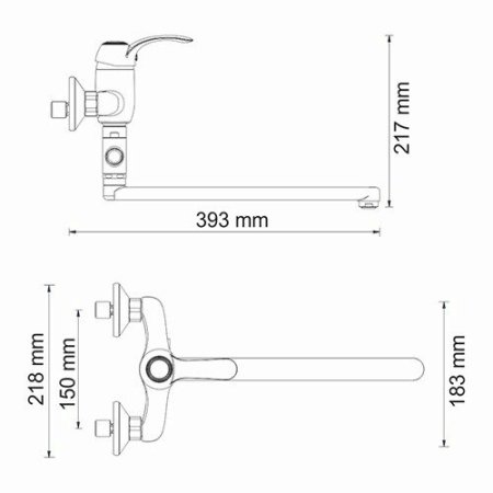 Смеситель WasserKRAFT Isar 1302L для ванны (темная бронза)