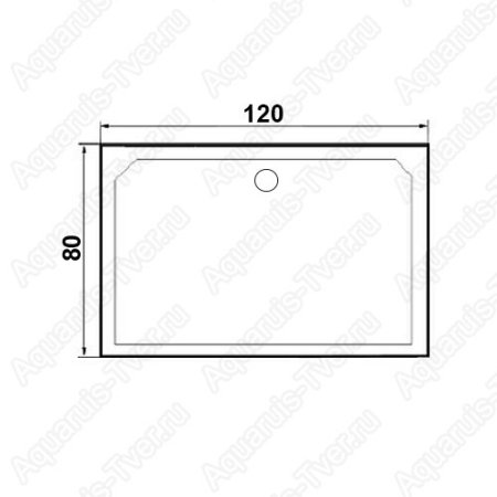 Душевой поддон River 120/80/24 S