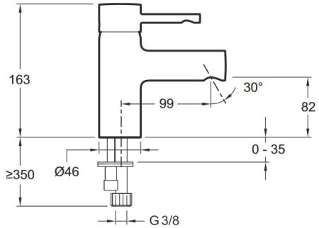 Смеситель для раковины Jacob Delafon Cuff E98298-CP