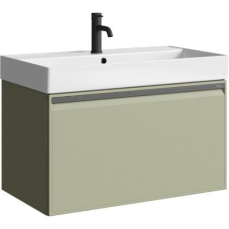 Тумба с раковиной Aqwella Pure 80см шалфей зеленый PUR0108SH
