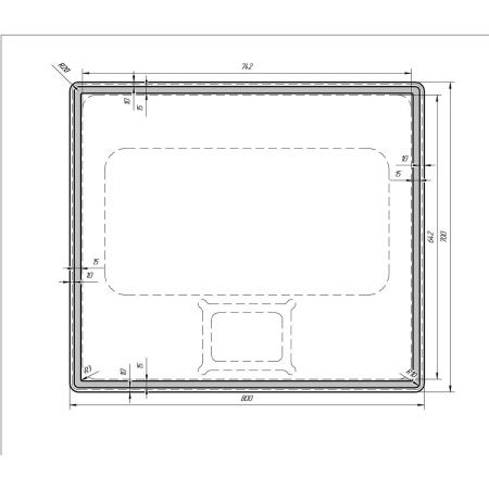 Зеркало Dreja Tiny 99.9025, 70/80 см, LED-подсветка