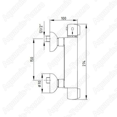 Сместитель E.C.A. Thermostatic для душа (термостатический)