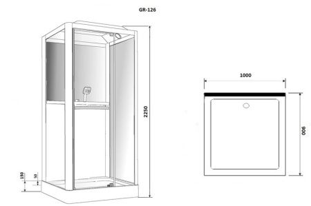 Душевая кабина Grossman Alba GR-126 100x90 GR126