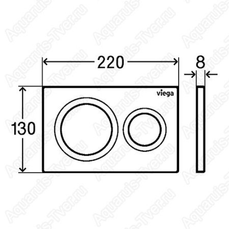 Клавиша смыва Viega Prevista Visign for Style 20 белый