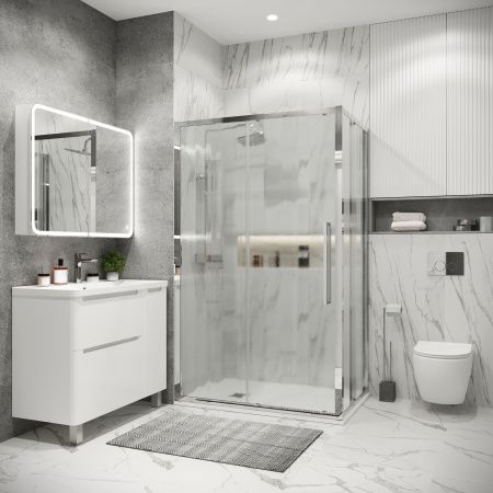 Душевой уголок Grossman Cosmo 100.K33.02.110.10.02 110x100 стекло шиншилла